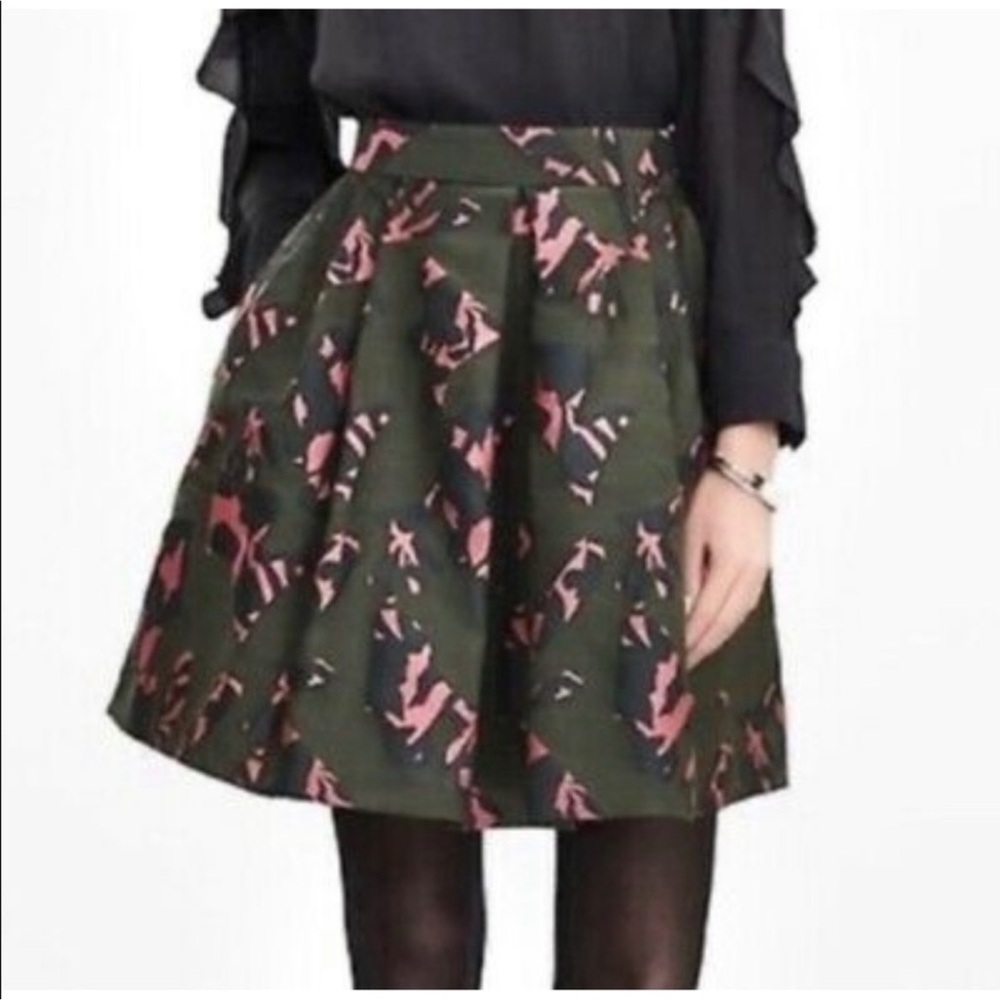 Banana Republic Stylish Olive Green and Pink zebra Women's Skirt